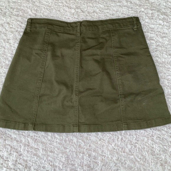 Cute Mini Skirt with Copper Colored Buttons - Picture 3 of 3